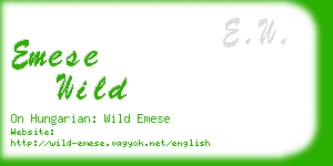emese wild business card